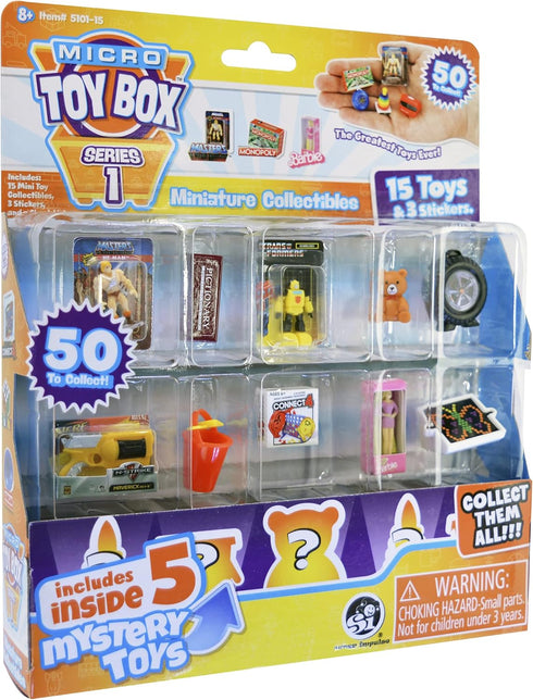 COLLECTABLES 15 Pack- Styles Vary Mini Toys to Collect, swap, Display with Surprise Pack Design 5 Toys Inside 5101-15