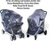 INLESIOO Ready2Grow 2.0 Mosquito Net for Double Stroller Fits Graco & LX, Chicco Cortina, Baby Trend Sit N Stand Bug