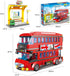 City London Bus Station Building Blocks Set, Double Deckers London Travel Bus and Station, STEM Play Toys