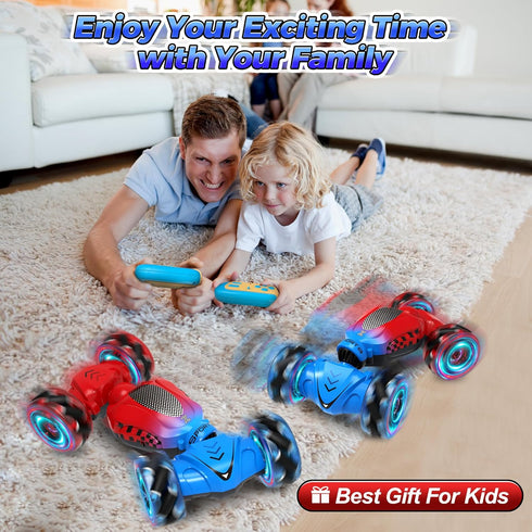 Gesture Sensing RC Stunt Car, Remote Control Toy for Kids 6-12 Year Old, 4WD Transform Hand Controlled 360° Rotating