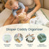 Tiny Twinkle Diaper Caddy Organizer | Foldable Baby Storage Basket with Removable Divider | Waterproof & Mess-Proof