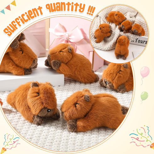 HyDren 12 Pcs Cute Capybara Plush Toys 5.7 Inch Stuffed Animal for Boys Girls Toddler Birthday Gifts