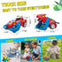 3-4, 2 Pack 3 4 5 6 3+ Dinosaur Monster Truck Toys for Ages Collision Transforming Toys Cars, Push and Go Vehicles Kids