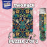 Victorian Wallpaper MicroPuzzles 2-Pack - 150 Piece Mini Puzzles for Adults - 4” x 6” Inch
