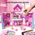 100PCS 3+, Playsets GobiDex Magnetic Blocks Princess Building Toys for Girls Magnet Pink Castle STEM Sensory