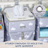 Orzbow XL Hanging Diaper Caddy Organizer, Removable 3 in 1 Diaper Stacker, Grey Cloud