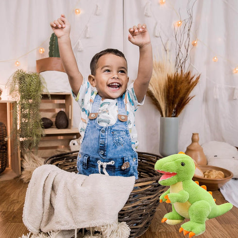 Cute Dinosaur Stuffed Animals Plush Toys, 9.84 Inch Tyrannosaurus Plushies, Great Birthday Gifts for Kids