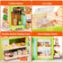 Pupu Pig Playset, 3+ Kids Grocery Store Fun Play Store with Realistic Cash Register Toy, Scanner, Play Food, Coffee
