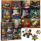 PICKFORU Vintage Cat Puzzles for Adults 1000 Pieces, Funny Cat Books Collection Retro Animal Puzzle