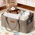 Zooawa Baby Diaper Caddy Organizer, Portable Nursery Storage Basket with Compartments, Handle