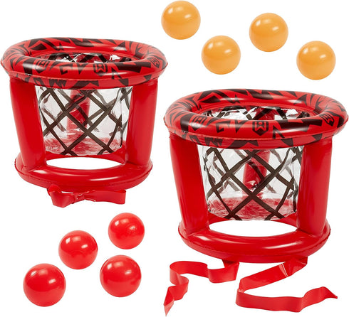 Wicked Big Sports Inflatable Basket Heads, Funny Basketball or Toss Game for Outdoor or Indoor Play, Red (1913)