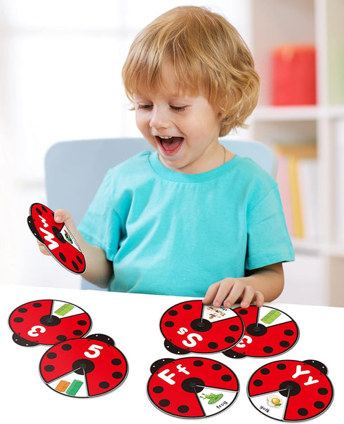 Coogam Interactive Alphabet Learning Toy, ABC Number Letters Spinning Game, Montessori Educational Gift for 3-5 Year