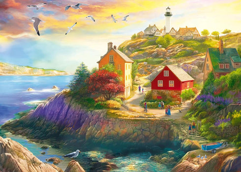 Wonder Forge Goat Hill Lighthouse 1000 Piece Jigsaw Puzzle for Adults |