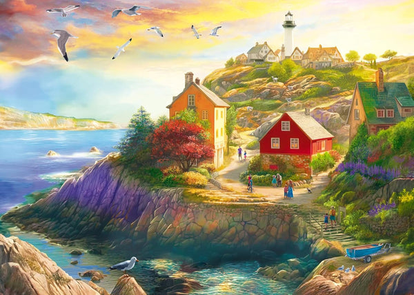 Wonder Forge Goat Hill Lighthouse 1000 Piece Jigsaw Puzzle for Adults |