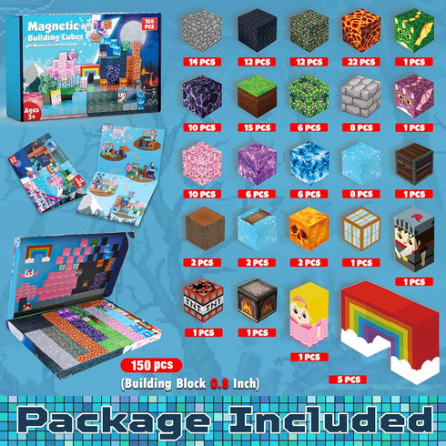 150 3 4 5 6 7 8 9 10 GraceDuck Magnetic Blocks - PCS Build Dark Forest Castle - Magnetic Toys for Montessori Toddler