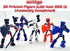 3D Printed Action Figure Mini-13, 6.65-inch Movable Toy with Accessories, Creative Desk Decoration (Red)