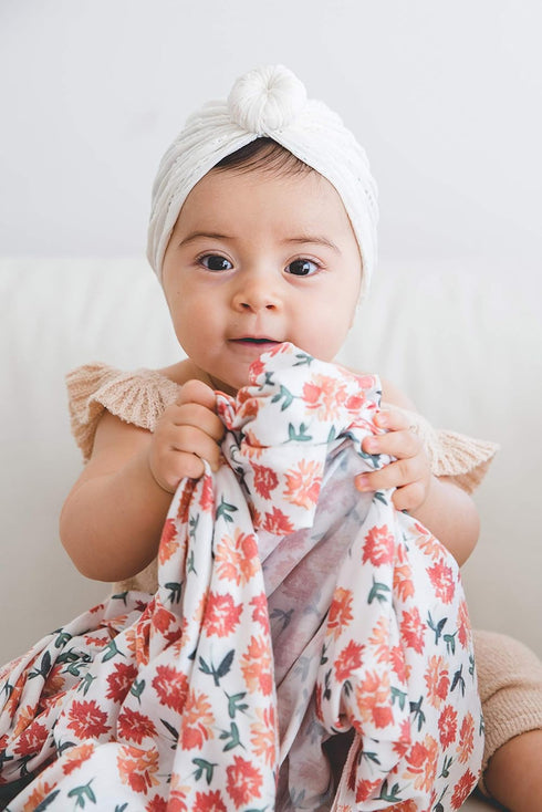 Hazel Large Knit Baby Swaddle Blanket by Copper Pearl
