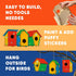 12 DIY Bird House Kits for Children, Unfinished Wood Birdhouses to Paint for Kids