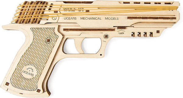 UGEARS Wolf-01 Handgun 3D Wooden Puzzles for Adults - Wooden Model Kits