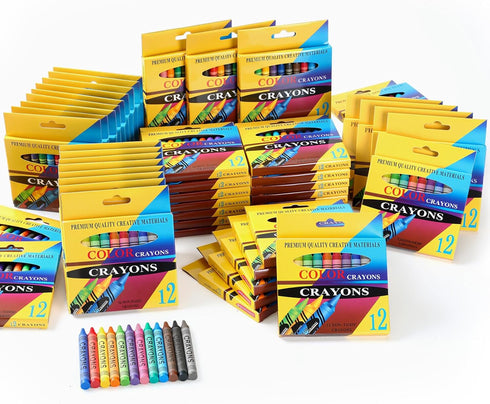 Fullhawl 60 Boxes of 12 Colored Crayons Bulk Christmas Gift Crayons Bulk Individual