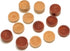 WE Games Wooden Checkers Pieces Only, 24 Stackable Brown and Natural Game Pieces with Drawstring Bag, 1.5 Inch Diameter