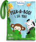 Skillmatics Peek-A-Boo Jungle Book, Soft Cloth Book for Baby, Infant & Toddler Toys with Crinkle Pages