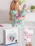 Mommy Set Set ECO BABY and Me Robe and Swaddle | Maternity Robe and Matching Baby for Girl, Boy | Hospital Labor