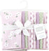 Hudson Baby Unisex Baby Cotton Flannel Burp Cloths, Purple Dainty Floral 10 Pack, One Size by Hudson Baby