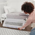 33" Regalo Safety Swing Down Crib Rail for Toddlers, Baby Bed Rail Guard with Reinforced Anchor Safety System