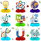 Fainne 9 Pieces Science Party Decorations, 3D Table Toppers for Science Party, Chemistry Party Supplies