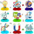 Fainne 9 Pieces Science Party Decorations, 3D Table Toppers for Science Party, Chemistry Party Supplies