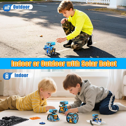12 1 8-12, 8 9 10 11 12 13 AESGOGO in STEM Solar Power Robots Toys for Boys Age DIY Educational Science Building
