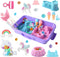 sikmcle Unicorn Sensory Bin Play Sand Kit for Girls Moulds Toddler Sand Art