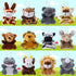 24 (24 3" JOYIN Pcs Mini Safari Animal Plush Toys Units Each), Animals Keychain Decoration for Kids, Small Stuffed