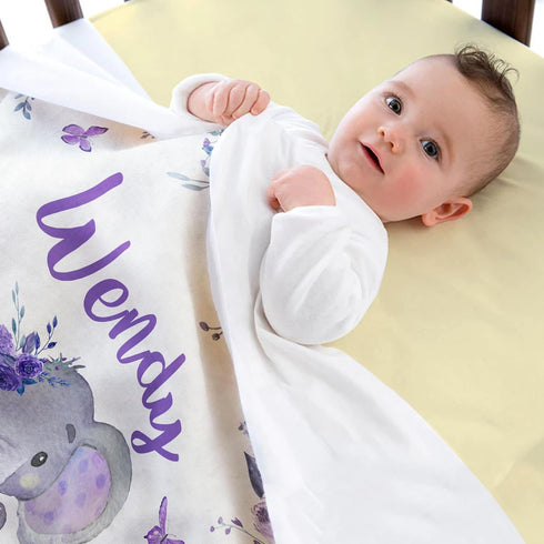 Ship Next Day, Custom Baby Boy Girls Blanket with Name, Personalized Receiving Blankets for Boys Girls, Newborn Swaddle