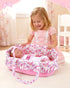 2 17-22 Inch BABESIDE Pcs Reborn Baby Doll Accessories, Pink Floral Baby Doll Bassinet with Pillow and Built