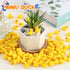 Rachan 130 Pcs Yellow Mini Ducks Bulk Resin Duck Figurines for Miniature Landscape Garden Aquarium Potted Accessories