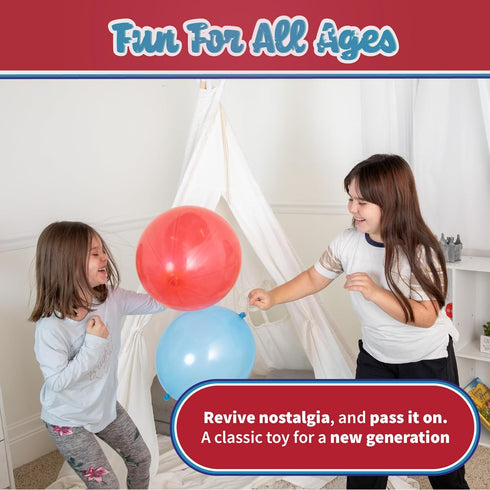Way Back Toys Punch Balloon Set of 2, Novelty Family Fun Game for Ages 5 and Up