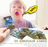 55PCS Dinosaur Learning Recognition Flash Cards, Educational Toys for Kids, Gift for Boys and Girls