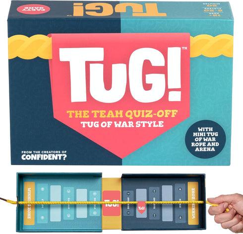 Trivia Battle Board Game for 2-20 Players - Tuga War in a Box, 1400 Questions for Family, Couples, and Teens