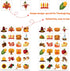 MISS FANTASY Thanksgiving Bingo Game for Kids, 24 Players Bingo Cards for Family Thanksgiving Activities