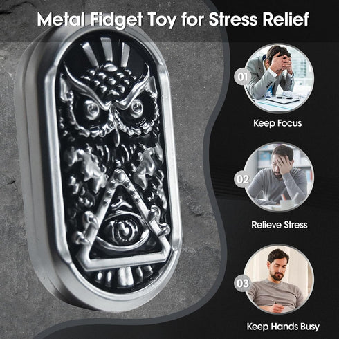 Fidget Toy for Adults, Fidget Toys, Rotating Metal Magnetic Fidget Slider, Help Relieve Stress Anxiety, Compact