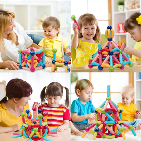 3 4 5 6 7 8 9 10 11 12 3-12 COUOMOXA Magnetic Toy Montessori for Kids: Years Old Kids Building Sticks - Magnetic