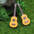 Healifty Base Guitar, 2PCS Wooden Miniature Guitar Dollhouse Musical Instrument Photo Props