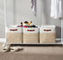 DECOMOMO Cube Storage Bin Storage Cubes 12 x 12, Set of 4 - Foldable Fabric Bins with Faux Leather Handles