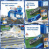 3 4 5 6 deAO Airplane Toys for Kids with Trucks, Helicopter,Planes, Signs,Fire Trucks Race Cars and Airport