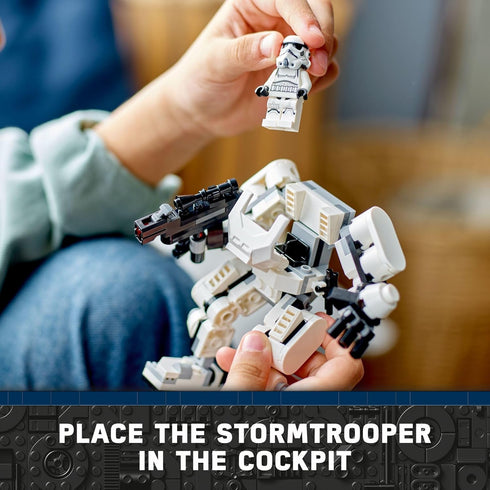 LEGO Star Wars Stormtrooper Mech 75370, Buildable Star Wars Action Figure for Kids, Features Cockpit and Buildable