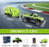 hehred Truck,1:64 2.4Ghz Mini RC Scale Monster Truck Remote Control Car with Lights, Remote Control RC Car and Trailer