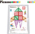 Set 3+ PB24 PicassoTiles Magnet Tile Building Block Magnetic Construction Square Triangle Tiles Toy Kit Sparking
