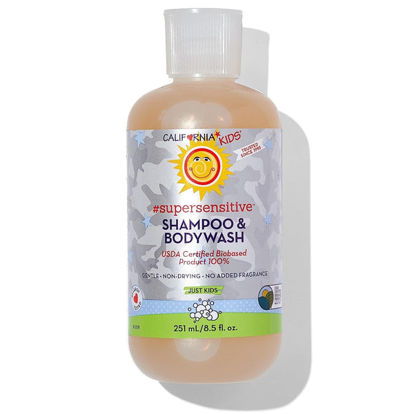 California Kids Shampoo + Body Wash | Super Sensitive Unscented | Gentle
